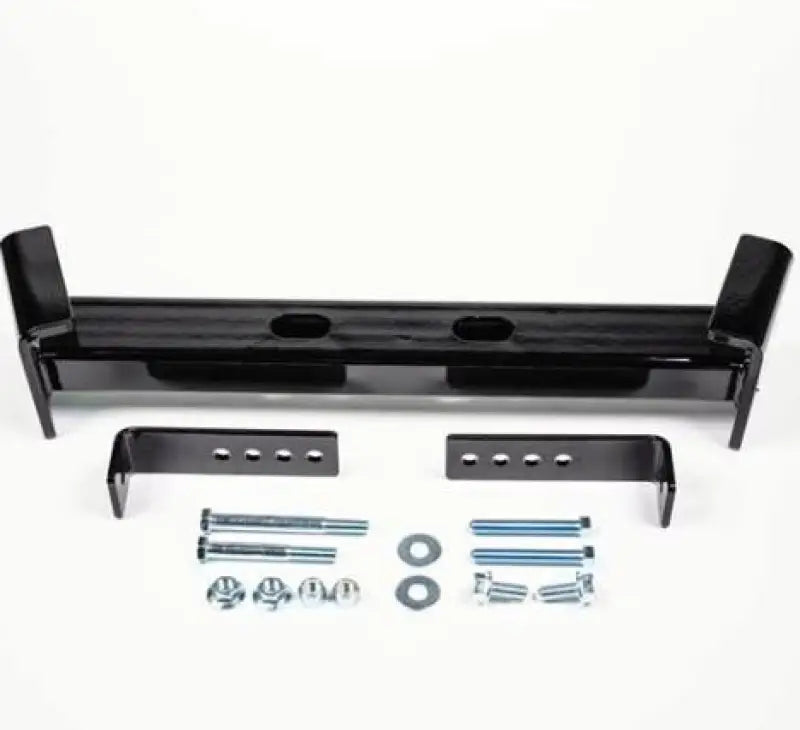 Black metal hitch receiver and hardware for Blue Ox BXW4023 SwayPro Hitch Accessory