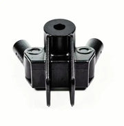 Black metal connector with multiple ports on Blue Ox BXW4077 TrackPro hitch accessory