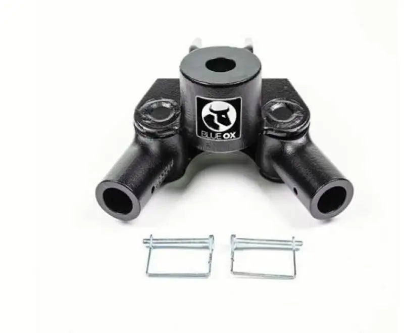 Black towing hitch with pins for Blue Ox BXW4077 TrackPro Hitch Accessory