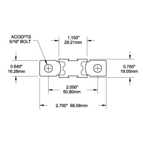 Blue SEA No Supplier Warranty Fuse 5104-BSS - Mega 175A 32V