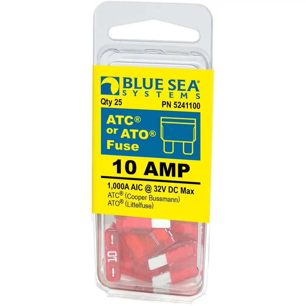 Blue SEA 5241100-BSS - Fuse ATO ATC 10A Pack 25