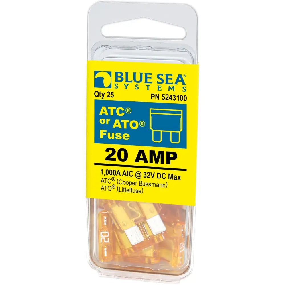 Blue SEA 5243100-BSS - Fuse ATO ATC 20A Pack 25