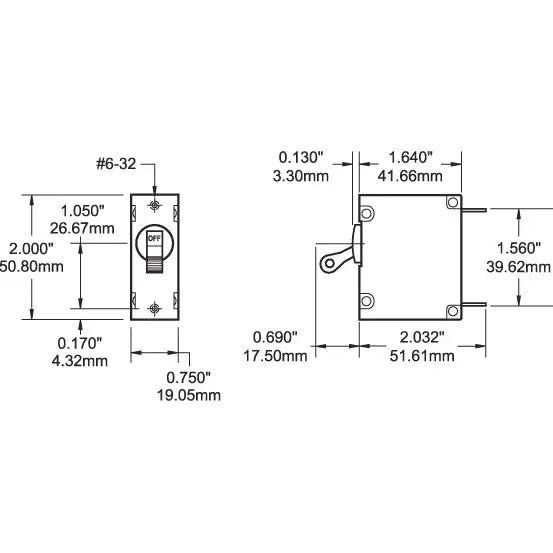 Blue SEA No Supplier Warranty Circuit Breaker 7225-BSS - Red AA1Toggle 40A