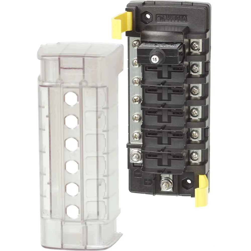 Blue SEA Accepts Ring Terminals Circuit Breaker Block 5052-BSS - Circ Brkr ST Clb 6Circ GND