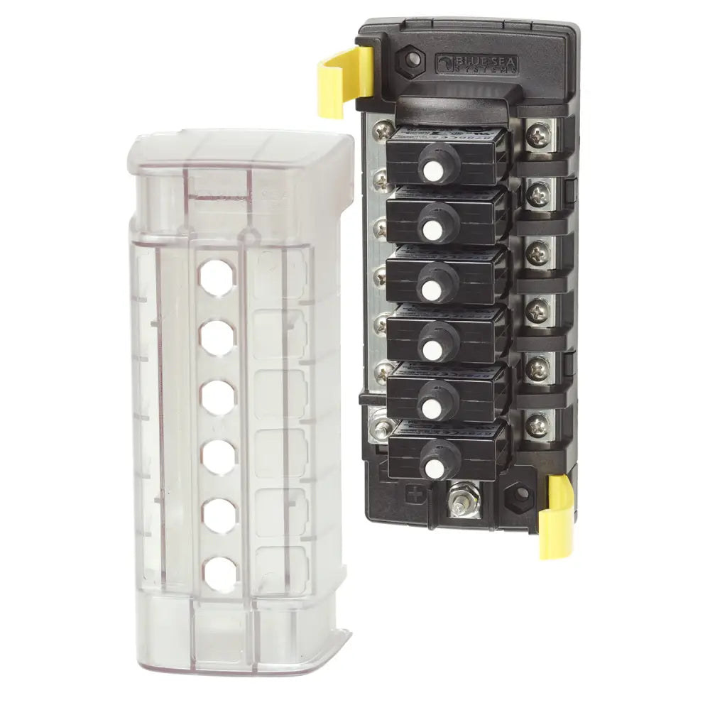 Blue SEA Accepts Ring Terminals Circuit Breaker Block 5052-BSS - Circ Brkr ST Clb 6Circ GND