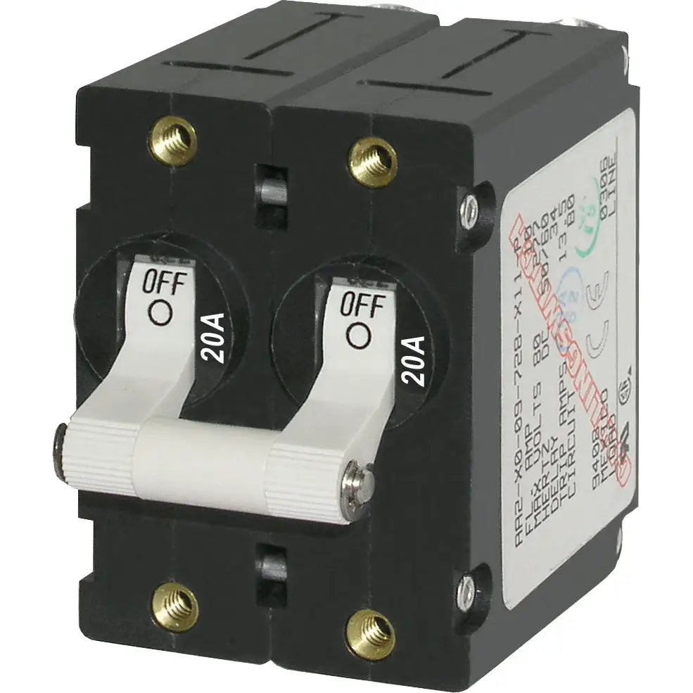 Blue SEA For Circuit Breaker Mounting Panel Circuit Breaker 7260-BSS - White AA2Toggle 20A