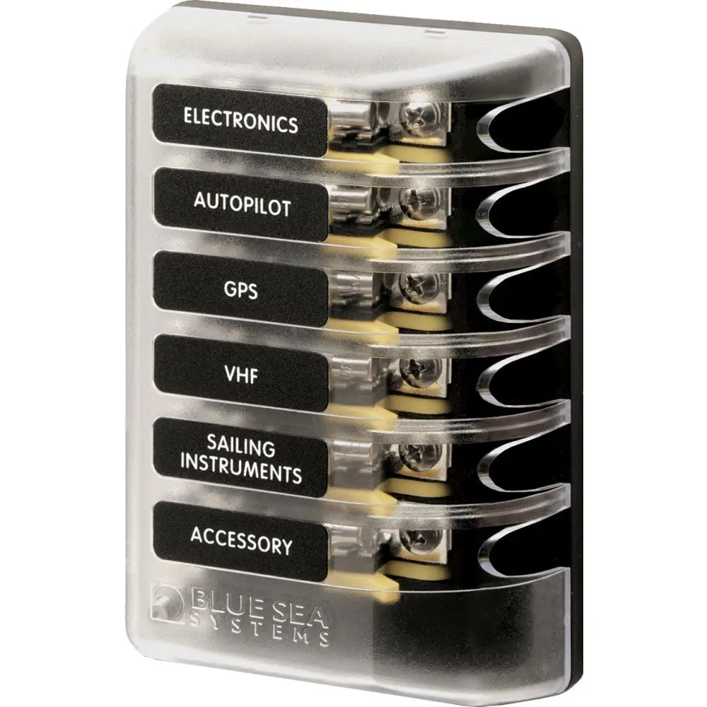 Blue SEA CSA Approved Fuse Block 5018-BSS - 3AG 6Circuit
