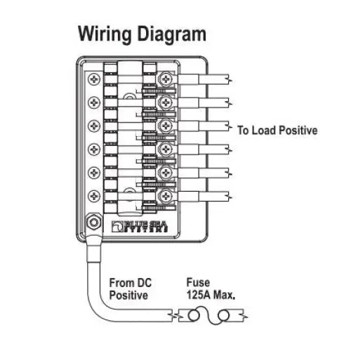Blue SEA CSA Approved Fuse Block 5018-BSS - 3AG 6Circuit