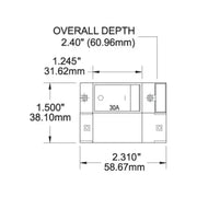 Blue SEA Double Pole Magnetic Hydraulic Type Circuit Breaker 7574-BSS - A2RSD Rocker30A