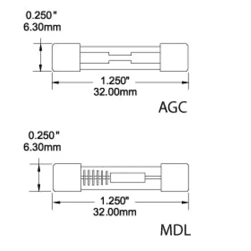 Blue SEA MDL® Two Per Retail Package Fuse 5232-BSS - 20A Time Delay