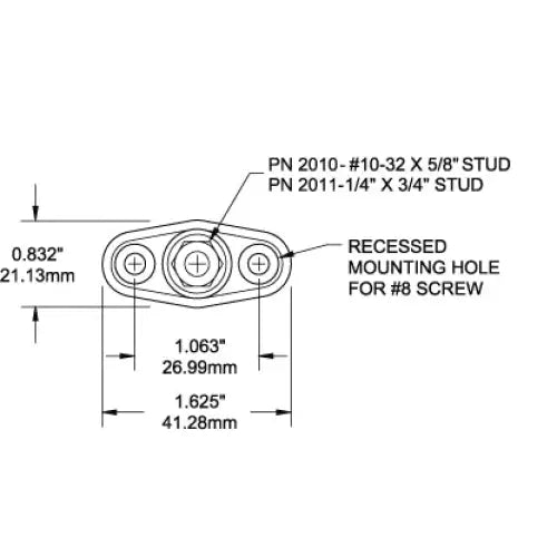 Blue SEA Reinforced Thermoplastic Material Busbar Stud 2010-BSS - Powerpost Mini 10-32