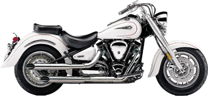 Blvd Slashcut Slip On Chrome Yam V Star 1100 - COBRA