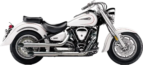 Blvd Slashcut Slip On Chrome Yam V Star 1100 - COBRA
