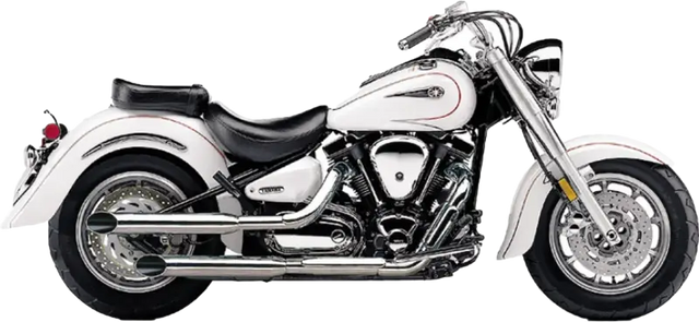 Blvd Slashcut Slip On Chrome Yam V Star 1100 - COBRA