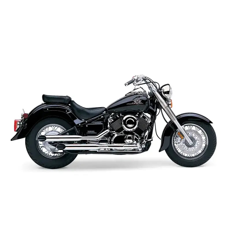 Blvd Slashcut Slip On Chrome Yam V Star 650 - COBRA