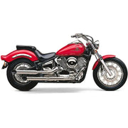 Blvd Slashcut Slip On Chrome Yam V Star 1100 99 05 - COBRA