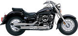 Blvd Slashcut Slip On Chrome Yam V Star 650 - COBRA