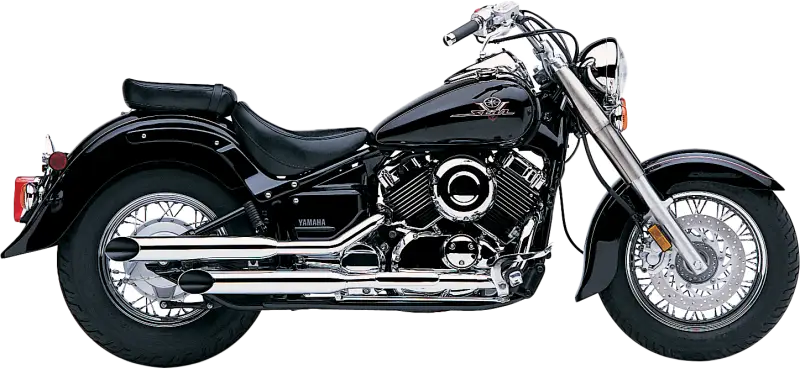 Blvd Slashcut Slip On Chrome Yam V Star 650 - COBRA