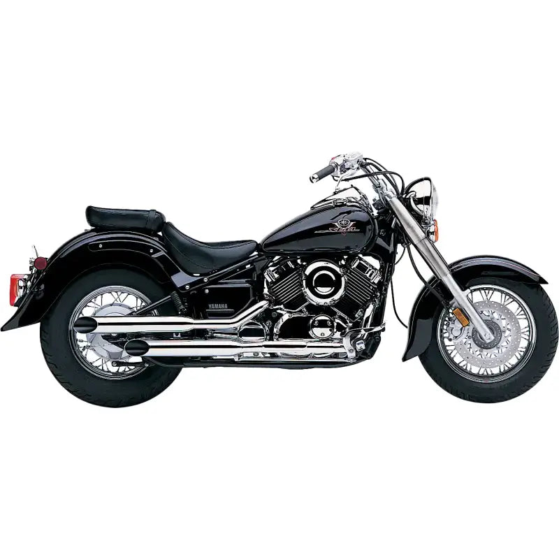 Blvd Slashcut Slip On Chrome Yam V Star 650 - COBRA