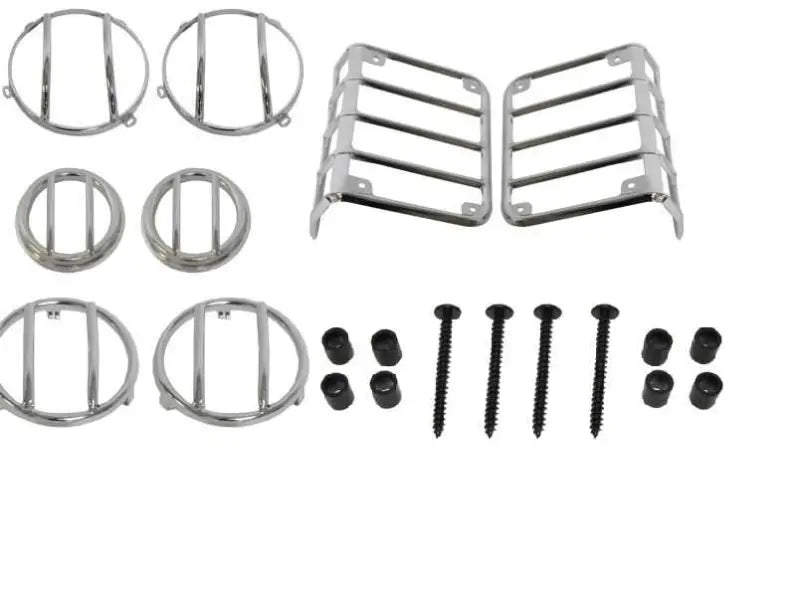 BM13891-4SS Black Mountain Headlight/ Tail Light Guard Set Euro Style