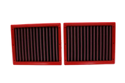 Two red-framed panel air filters for BMC 2023+ Nissan 400 Z (Z35) 3.0L V6