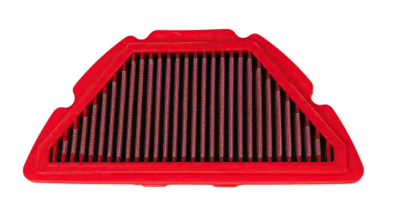 Red framed BMC Air filter for YZF-R1 motorcycle for optimal airflow and performance