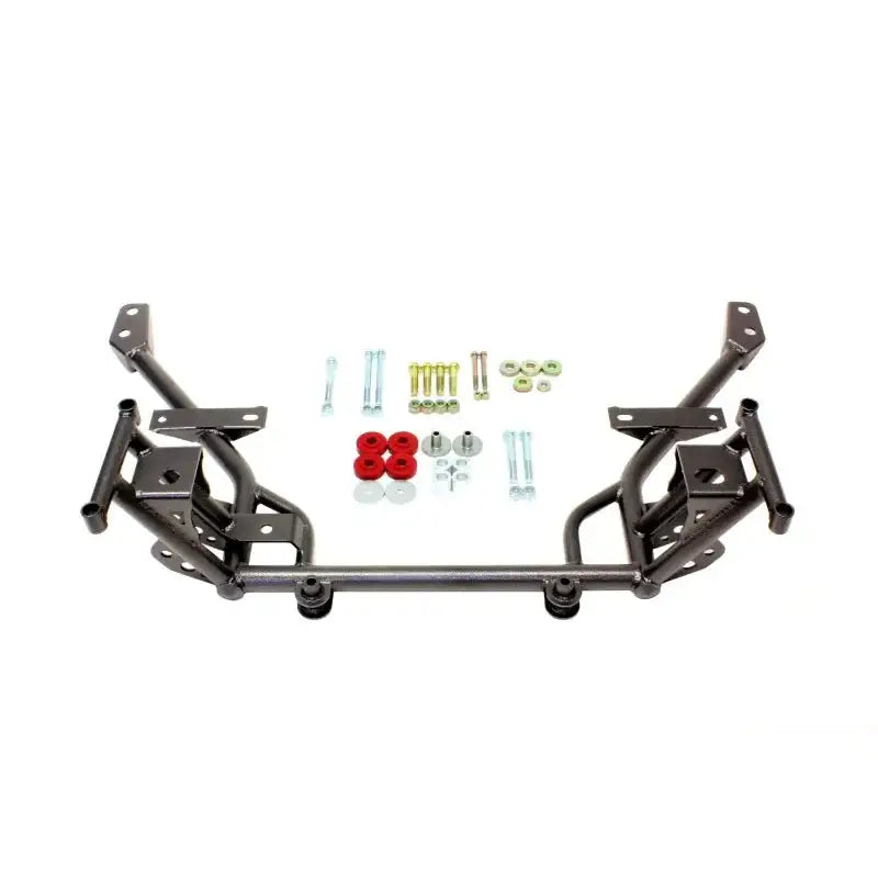 BMR 05-14 S197 Mustang K-Member w/ 1/2in Lowered Motor Mount and STD. Rack Mounts - Black Hammertone - Truck &