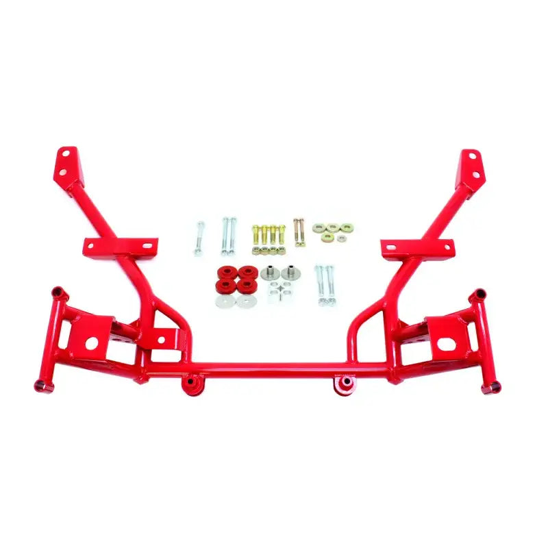 BMR 05-14 S197 Mustang K-Member w/ 1/2in Lowered Motor Mounts and STD. Rack - Red - Truck & Automotive