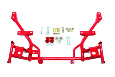 BMR 05-14 S197 Mustang K-Member w/ 1/2in Lowered Motor Mounts and STD. Rack - Red - Truck & Automotive