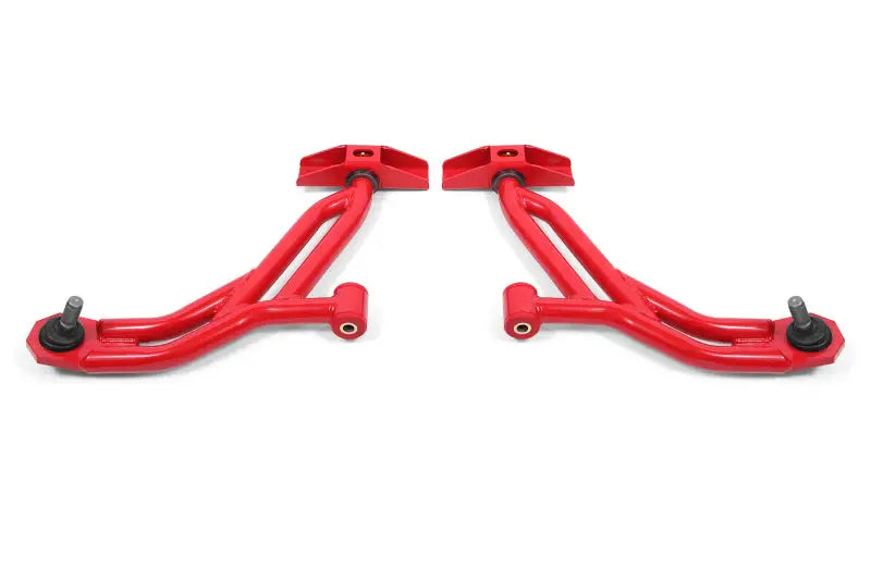 BMR 10-14 Ford Mustang / Shelby GT500 Non-Adj. Lower A-Arms (Poly/Delrin) - Red - Truck & Automotive