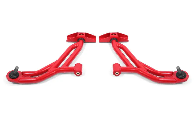 BMR 10-14 Ford Mustang / Shelby GT500 Non-Adj. Lower A-Arms (Poly/Delrin) - Red - Truck & Automotive