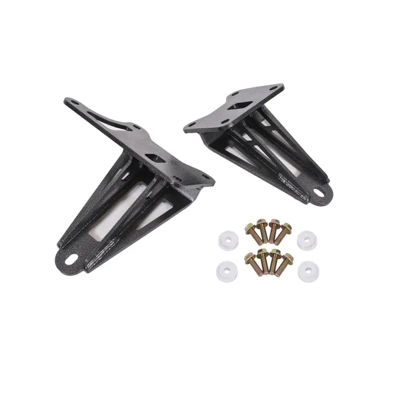BMR Suspension MM008H BMR 11-17 S197 Mustang Motor Mount Brackets - Black Hammertone