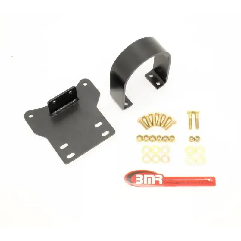 Automotive mounting hardware kit for BMR Chevy SS driveshaft safety loop in black hammertone