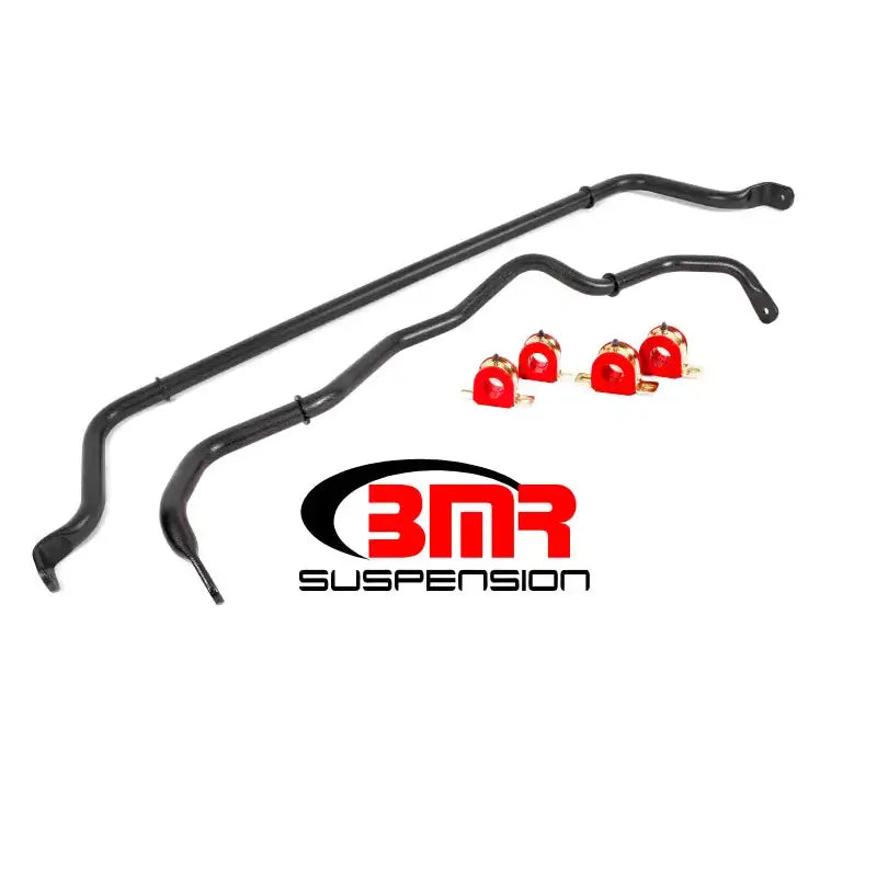 Automotive sway bar kit with sway bars and bushings for 2016-2020 Camaro in black hammertone