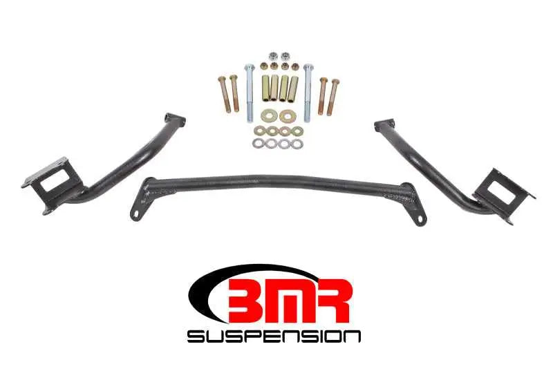BMR Suspension BMR 79-04 Fox Mustang Tubular Style Upper Torque Box Reinforcement Plates - Black Hammertone