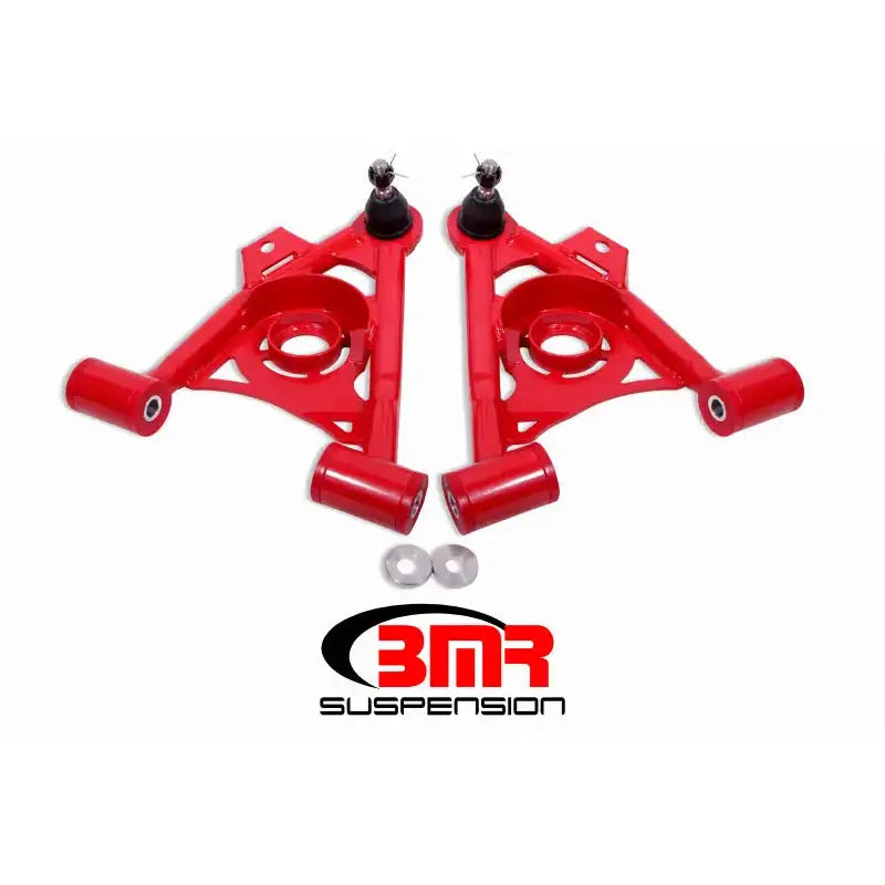 BMR 79-93 Fox Mustang Non-Adj Lower A-Arms Standard Ball Joint Spring Pocket - Red - Truck & Automotive