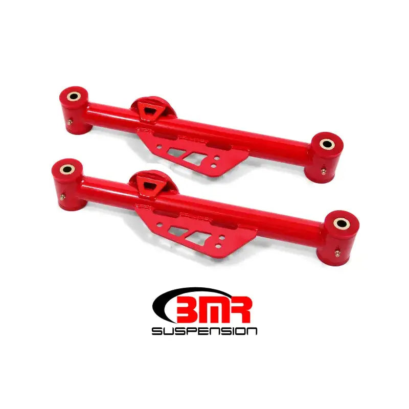 Red suspension control arms for 99-04 Mustang, non-adjustable lower control arms
