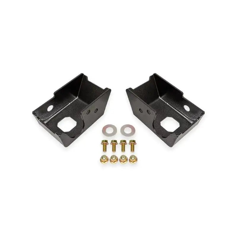 BMR 21-24 Ford Bronco Rear Shock Mount Skid Plates - Black Hammertone - BMR Suspension