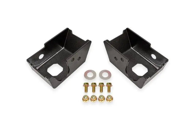 BMR 21-24 Ford Bronco Rear Shock Mount Skid Plates - Black Hammertone - BMR Suspension