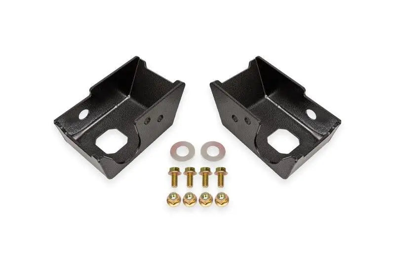 BMR 21-24 Ford Bronco Rear Shock Mount Skid Plates - Black Hammertone - BMR Suspension