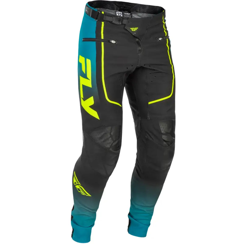 Rayce Bicycle Pants Teal/Black/Lime Sz 32 - FLY RACING