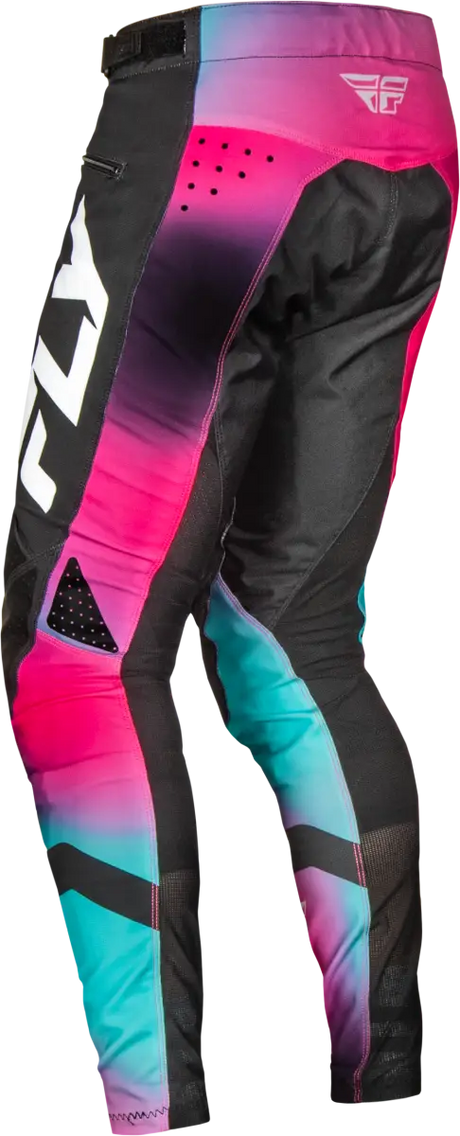 Rayce Bicycle Pant Ca/Ny Fuschia/Black/Teal Sz 18 - FLY RACING