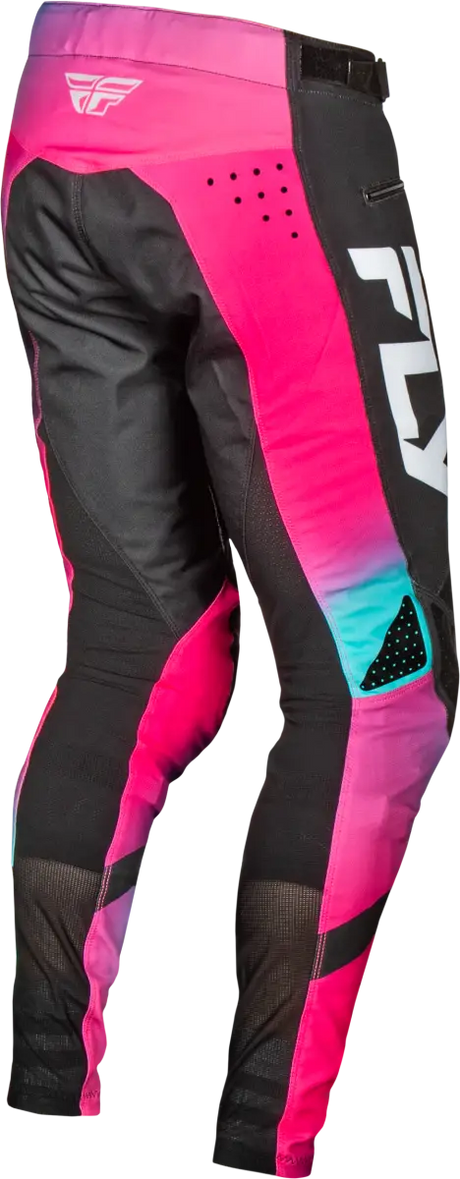 Rayce Bicycle Pant Ca/Ny Fuschia/Black/Teal Sz 18 - FLY RACING