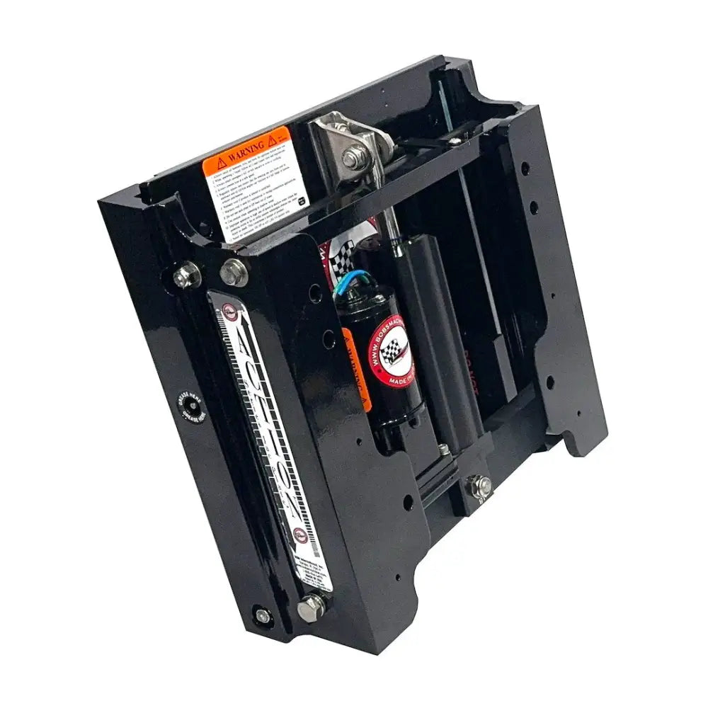 Bobs Machine Made In USA Outboard Motor Jack Plate 100-104101P-PCGBLK-Nospn-NG - Black Action Series Pwd Coated