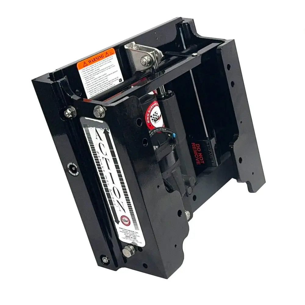 Bobs Machine Made In USA Outboard Motor Jack Plate 100-106010P-PCGBLK-Nospn-NG - Black Action Series Pwd Coated