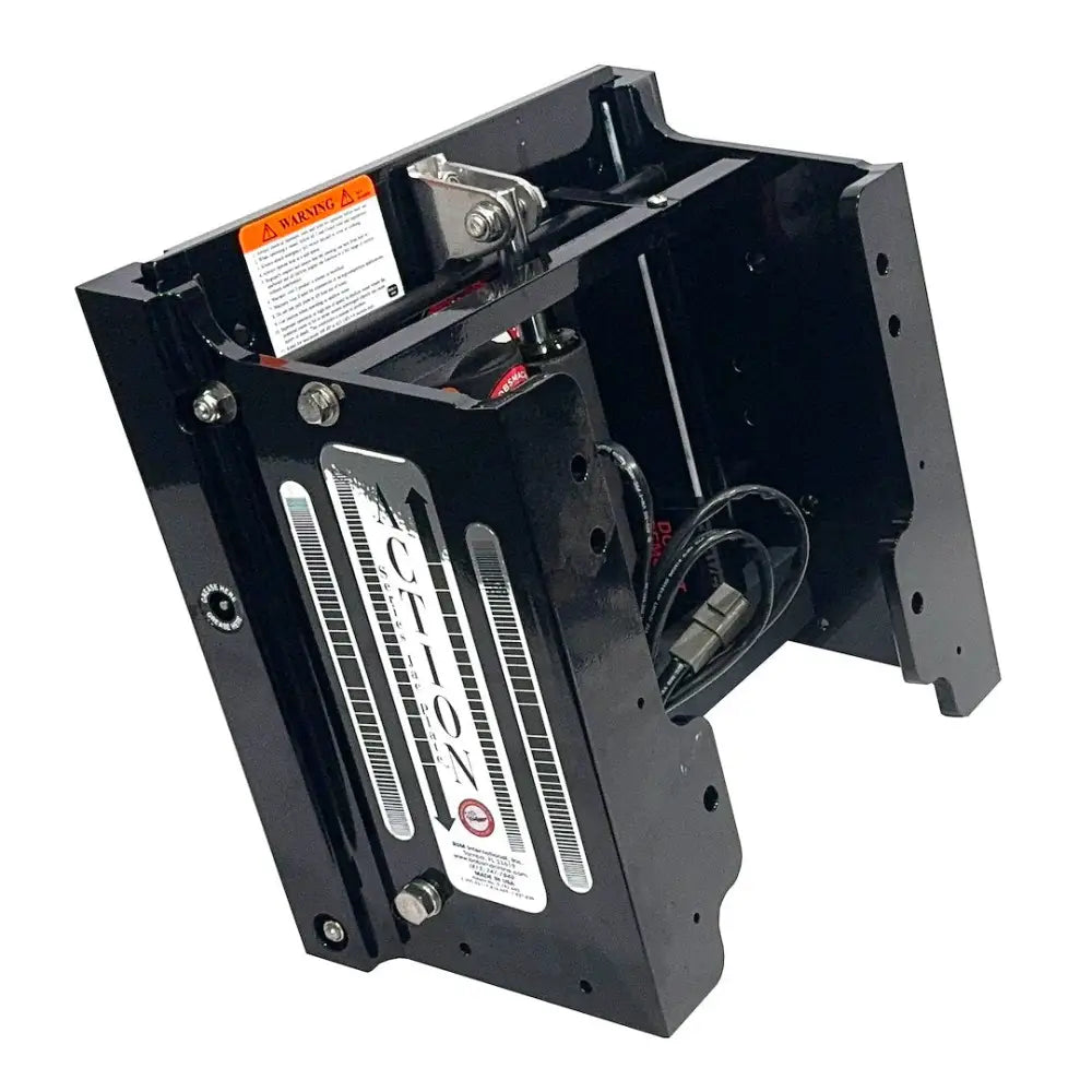 Bobs Machine Made In USA Outboard Motor Jack Plate 100-108001P-PCGBLK-Nospn-NG - Black Action Series Pwd Coated