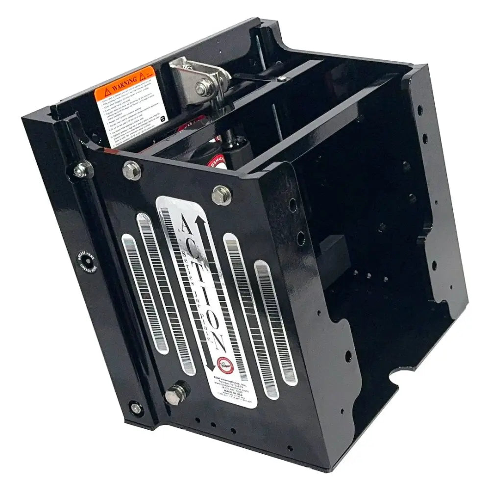 Bobs Machine Made In USA Outboard Motor Jack Plate 100-111000P-PCGBLK-Nospn-NG - Black 10 Action Series Pwd Coated