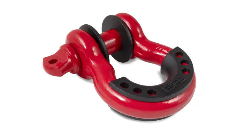 Body Armor 4x4 3/4in Red D-Ring with Black Isolators Single - Truck & Automotive