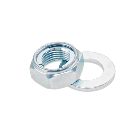 Silver lock nut and washer for Bolt AXN18 Locking Axle Nut 18Mm product