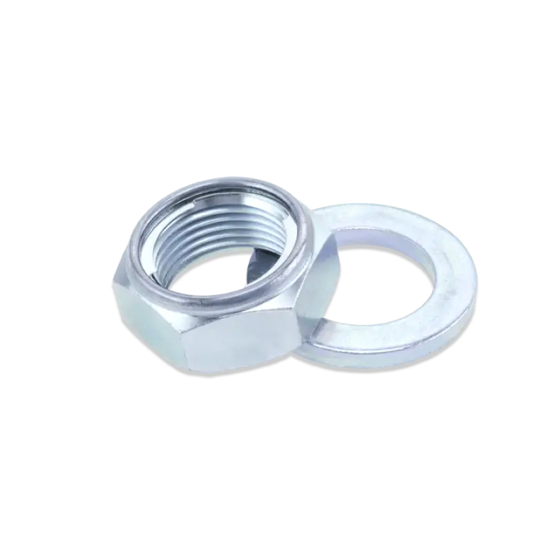 Silver Bolt AXN20 Locking Axle Nut 20Mm with attached washer for secure fitting